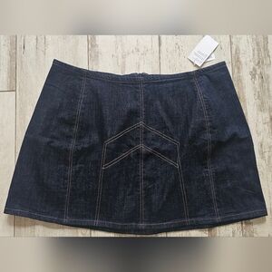 Anna Sui NWT Old Navy Dark Blue Mini Skirt Chevron Sold Out XL